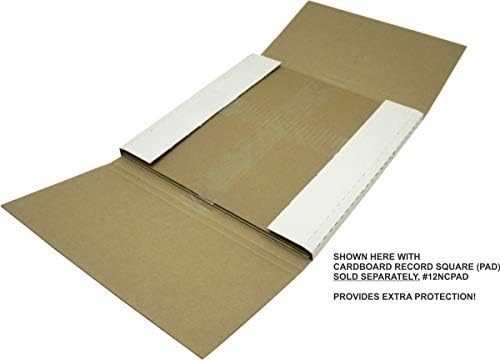 (25) White Vinyl Record LP Shipping Mailer Boxes - Holds 1 to 3 12" Records - Adjustable Height - STRONG 32 ECT Cardboard #12BC01VDWH - Image 5