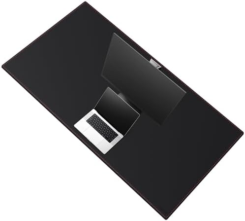 ZORESYN 59.1"x27.6" PU Leather Desk Pad Protector Black by ZORESYN