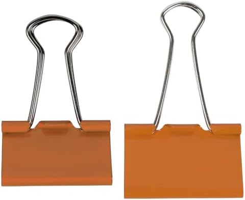 JAM PAPER Colorful Binder Clips Assortment - Medium & Large Size - Orange Binderclips - 27 Clips/Pack - Image 3