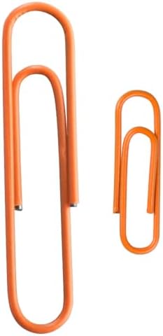 JAM PAPER Combo Pack Colorful Paper Clips - Standard & Jumbo - Orange Paperclips - 1 Pack of 100 & 1 Pack of 75 - Image 2