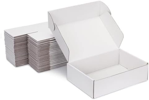 8x5x2 inch White Shipping Boxes for Small Business- Set of 25 by Yidomto