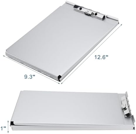 ZCZN Recycled Aluminum Storage Clipboard, Clipboard Box Set of 4, Form Holder, Suitable for School, Office, Jobsite or Medical Staff, Silver - Image 2