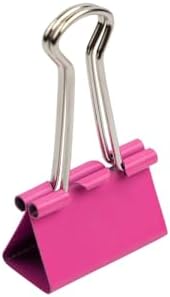 JAM PAPER Colorful Binder Clips - Medium - 1 1/4 Inch (32 mm) - Pink Binderclips - 15/Pack - Image 6