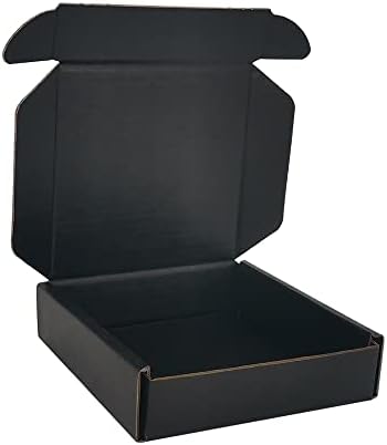 400 Pack 4x4x1'' Small Shipping Boxes, Corrugated Cardboard Mailers for Business, Black (CM441B-400) by CH-BOX