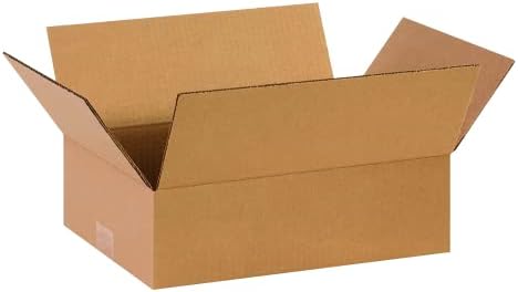BOXES FAST 14 x 10 x 4 Corrugated Cardboard Boxes, Flat 14"L x 10"W x 4"H, Pack of 25 | Shipping, Packaging, Moving, Storage Box for Home or Business, Strong Wholesale Bulk Boxes by Boxes+Fast