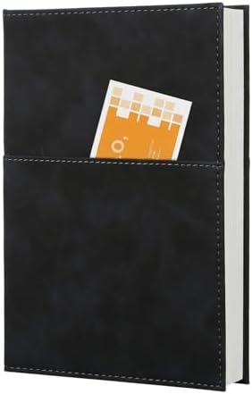 Comix Lined Journal Notebook for Work, 240 Pages, 5.5 x 8.3 inch, Black by Comix