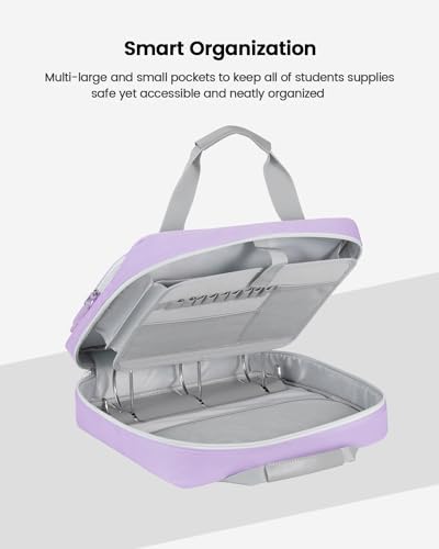 Zipper Binder 3 Inch 3 Ring with Shoulder Strap Multi-Pocket,Tough - Image 6