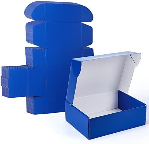 PHAREGE 20 Pack 12x9x4 in Cardboard Shipping Boxes, Royal Blue Gift Box by PHAREGE