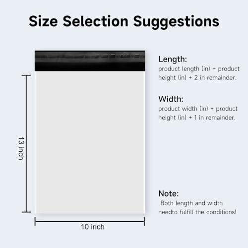 White Shipping Bags, Self-Seal Poly Mailers 10x13 Inch, 1000 Pack - Image 2