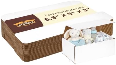 The Boxery Corrugated Mailers White Tuck Shipping Boxes (6.5x5x3) - Image 4