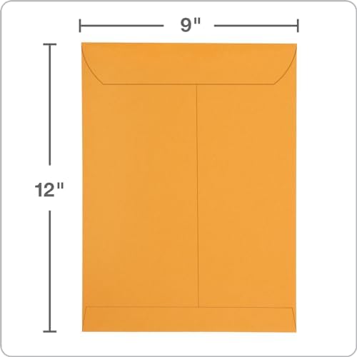 Columbian 9 x 12 Catalog Envelopes with Self Seal Closure, 28 lb Brown Kraft, for Mailing Flat Letter Size Documents or Photos, 100 Per Box (COLO341) - Image 3