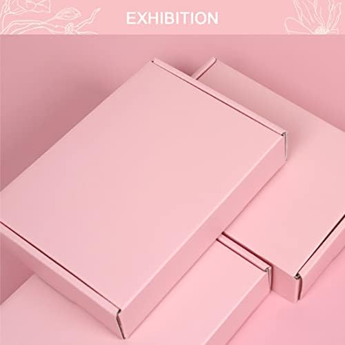 10x8x2 Inches Shipping Boxes Pink, 20 Pack Corrugated Cardboard Boxes Medium, Mailer Box for Packaging Small Business - Image 4