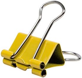 JAM PAPER Colorful Binder Clips - Small - 3/4 Inch (19 mm) - Yellow Binderclips - 25/Pack - Image 3
