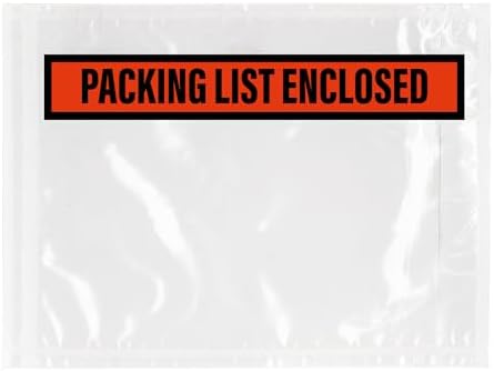 GPI - Packing List Envelopes, 7" x 5.5" Packing Slip Pouches, Clear Plastic Envelope Sleeves with Self-Adhesive Strip, Top Loading for Shipping Labels, Packing Lists, Invoices & Paperwork. 1000 Pack by GPI