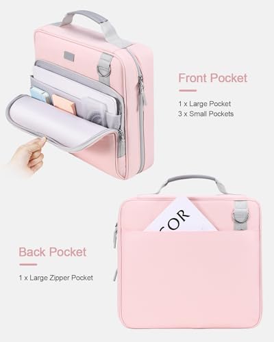 3-Inch 3-Ring Zipper Binder with Shoulder Strap and Multiple Pockets - Image 4