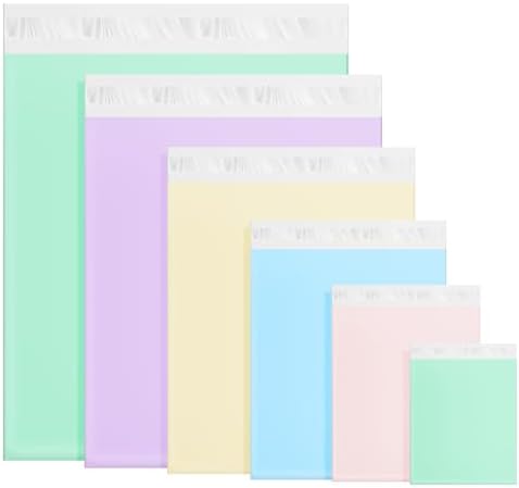 Outus 240 Pcs Poly Mailers Variety Size Pack Shipping Bags, Colorful by Outus