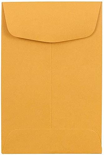 JAM PAPER #4 Coin Business Commercial Envelopes - 3 x 4 1/2 - Brown Kraft Manila - 100/Pack by JAMPaper