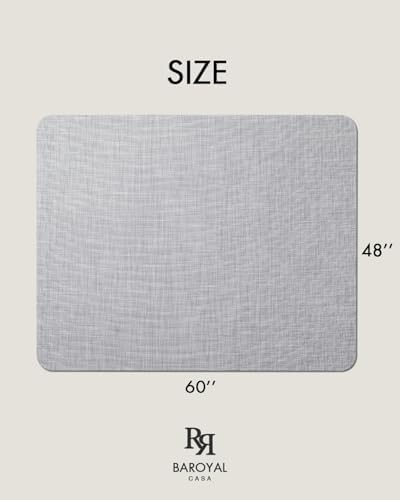 Baroyal Office Chair Mat for Hardwood Floor Under Desk Computer Rolling Chair Mat for Wood/Tile Floor Non-Slip Heavy Duty Desk Rug PVC Plastic Hard Floor Protector 48" x 60" (Mist) - Image 6
