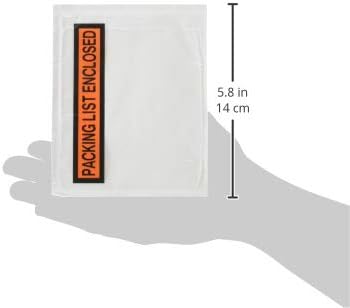 1000 Pieces 4.5x5.5 Clear with Packing List Enclosed Printing Pouch Envelope Bag for Invoice Packing Slip - Image 2