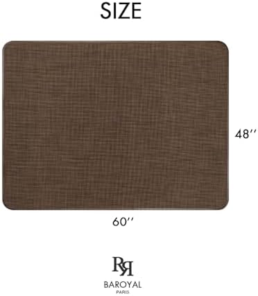 BARoyal Office Chair Mat for Hardwood Floor Under Desk Computer Rolling Chair Mat for Wood/Tile Floor Non-Slip Heavy Duty Desk Rug PVC Plastic Hard Floor Protector 48" x 60"(Coffee) - Image 6