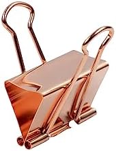 JAM PAPER Colorful Binder Clips - Large - 1 1/2 Inch (41 mm) - Rose Gold Binderclips - 12/Pack - Image 3