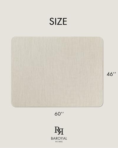 BARoyal Office Chair Mat for Hardwood Floor Under Desk Computer Rolling Chair Mat for Wood/Tile Floor Non-Slip Heavy Duty Desk Rug PVC Plastic Hard Floor Protector 46"x 60" (Parchment) - Image 6