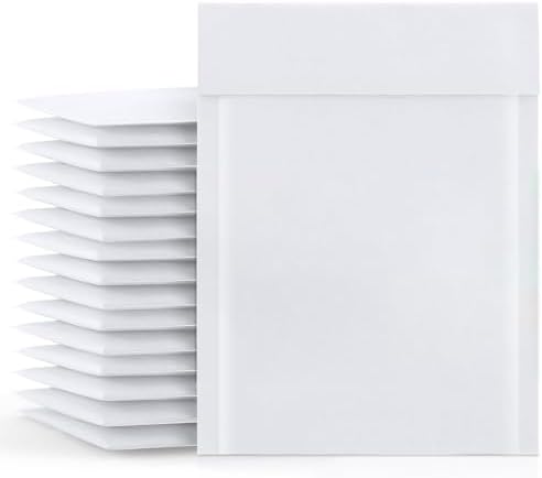 PSBM #000 500 PCS 4 x 8 Inch White Kraft Bubble Mailers, Cushion Padded Envelopes, Self-Sealing Peel-Off Strip, Ideal for Shipping CD, DVD, Jewelry, Photos, Magazine, Books, Clothes and More - Image 2