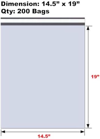 iMBAPrice Poly Mailers 14.5 x 19 Inch #6, White, 200-Pack - Image 2