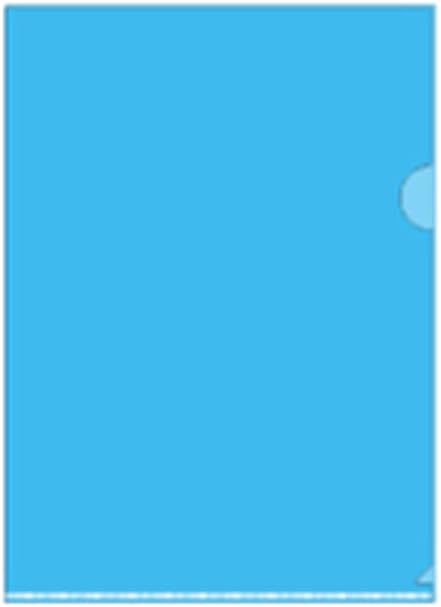 20Pcs Clear Folders Plastic Project Pockets, Clear Document Folders, 12.2" x 8.7", Plastic Folders for Letter Size and A4, for School and Office Supplies, Blue by Unknown