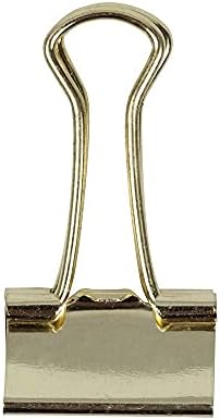 JAM PAPER Colorful Binder Clips - Small - 3/4 Inch (19 mm) - Gold Binderclips - 25/Pack - Image 5