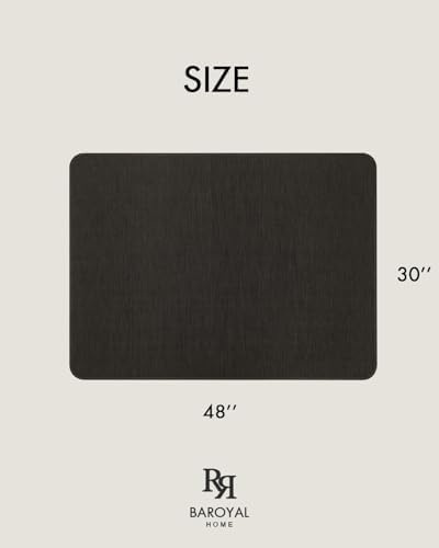 BARoyal Office Chair Mat for Hardwood Floor Under Desk Computer Rolling Chair Mat for Wood/Tile Floor Non-Slip Heavy Duty Desk Rug PVC Plastic Hard Floor Protector 30"x 48" (Espresso) - Image 6