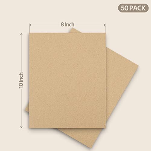 Golden State Art 50 Pack 8x10 Corrugated Cardboard Sheet 2mm Flat Inserts - Image 2