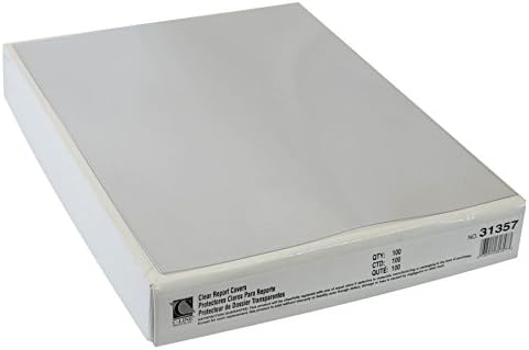 C-Line Clear Report Covers Only, Vinyl, For Use with Slide 'N Grip Binding Bars, 8.5 x 11 Inches, 100 per Box (31357) - Image 3