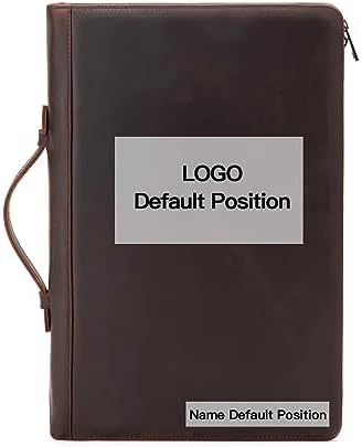 Personalized Leather 3 Ring Portfolio for 8.5 x 14" Pad & 15" Laptop by Geslun