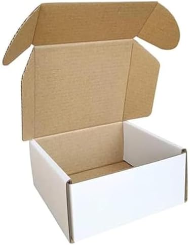 50 Pack 4x4x2'' Small Shipping Boxes, Corrugated Cardboard Mailers for Business, White (CM442) by CH-BOX