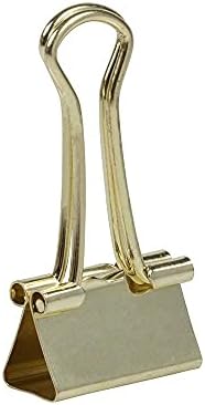 JAM PAPER Colorful Binder Clips - Small - 3/4 Inch (19 mm) - Gold Binderclips - 25/Pack - Image 6