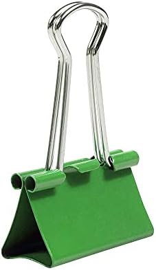 JAM PAPER Colorful Binder Clips - Medium - 1 1/4 Inch (32 mm) - Green Binderclips - 15/Pack - Image 5