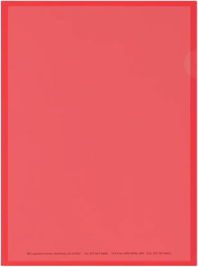 JAM PAPER Plastic Sleeves - Letter Size - 9 x 11 1/2 - Red Project Pockets - 600 Bulk Page Protectors/Pack - Image 5