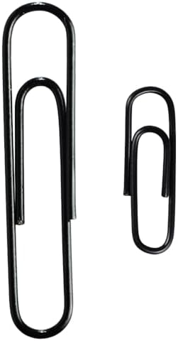 JAM PAPER Combo Pack Colorful Paper Clips - Standard & Jumbo - Black Paperclips - 1 Pack of 100 & 1 Pack of 75 - Image 2