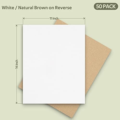 Golden State Art, 100 Pack 11x14 One-Side White Corrugated Cardboard Sheets, Flat Cardboard Inserts Layer Pads for Mailing, Packaging or Art Crafts Photo Backing (1/8" Thick) - Image 2