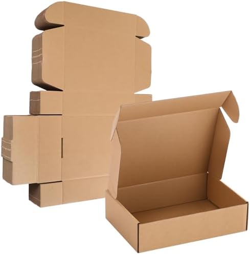 Qilery 100 Pcs 7.87 x 5.51 x 1.57" Shipping Boxes Corrugated Cardboard Box by Qilery