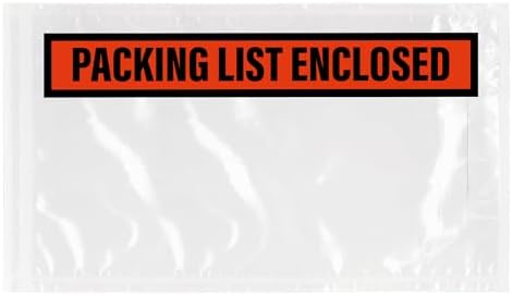 GPI - Packing List Envelopes, 5.5" x 10" Packing Slip Pouches, Clear Plastic Envelope Sleeves with Self-Adhesive Strip, Top Loading for Shipping Labels, Packing Lists, Invoices & Paperwork. 2000 Pack by GPI