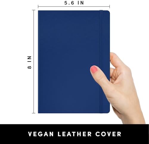 PAPERAGE Lined Journal Notebook, Hardcover Journal for Women & Men, 160 Pages, (5.6 in x 8 in), College Ruled Journaling Notebook for Work, School Supplies & Note Taking, (Royal Blue) - Image 2