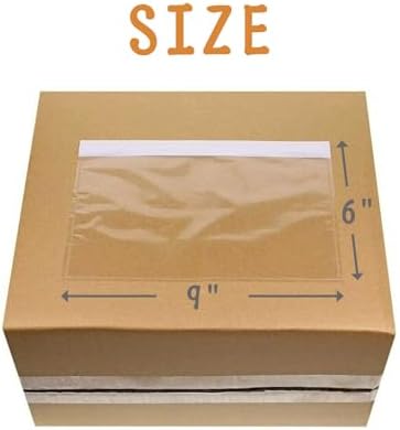 BESTEASY 6" x 9" Packing List Pouches, Strong Adhesive Plastic List Label Envelope, Clear Top Loading Packing List 200 Packs - Image 2