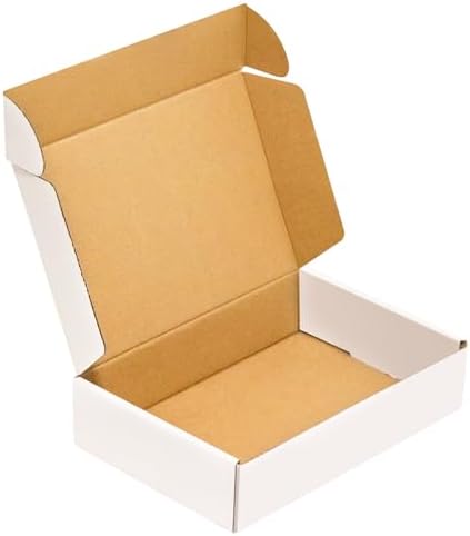50 pack Small Shipping Box,9x6x2'',Corrugated Mailer,Cardboard Box, White by Wonfer