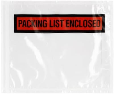 GPI - Packing List Envelopes, 4.5" x 5.5" Packing Slip Pouches, Clear Plastic Envelope Sleeves with Self-Adhesive Strip, Top Loading for Shipping Labels, Packing Lists, Invoices & Paperwork. 2000 Pack by GPI