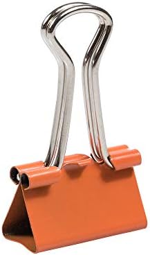 JAM PAPER Colorful Binder Clips - Small - 3/4 Inch (19 mm) - Orange Binderclips - 25/Pack - Image 5