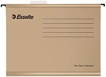Esselte Classic – Pack of 50 Suspension File Reinforced with Transparent Plastic Visor – Natural - Image 4