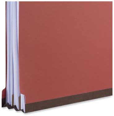 Universal - Pressboard Classification Folders, Letter, 6-Section, Ruby Red, 10/bx - Image 3