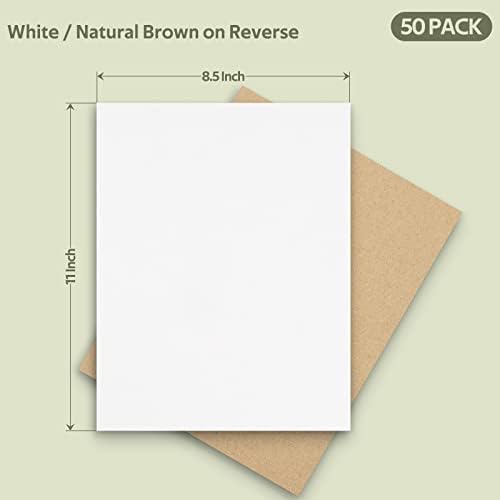 Golden State Art 50 Pack 8.5x11 Corrugated Cardboard Sheets - Image 2
